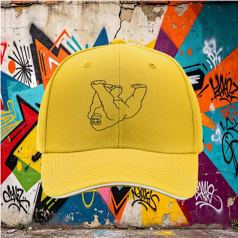 Unisex Classic Sandwich Hat with Gorilla Outline Print - Perfect for Outdoor Activities, Casual Wear, and Everyday Use - Ideal for Adults Seeking Stylish and Comfortable Headwear