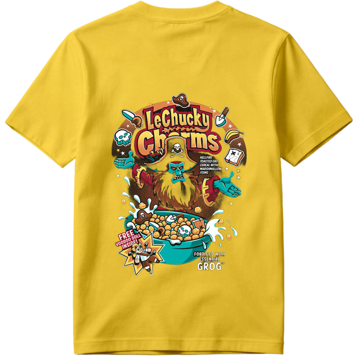LeChucky Charms: Hellfire Toasted Oat Cereal with Voodoo Doll and Grog - Tee