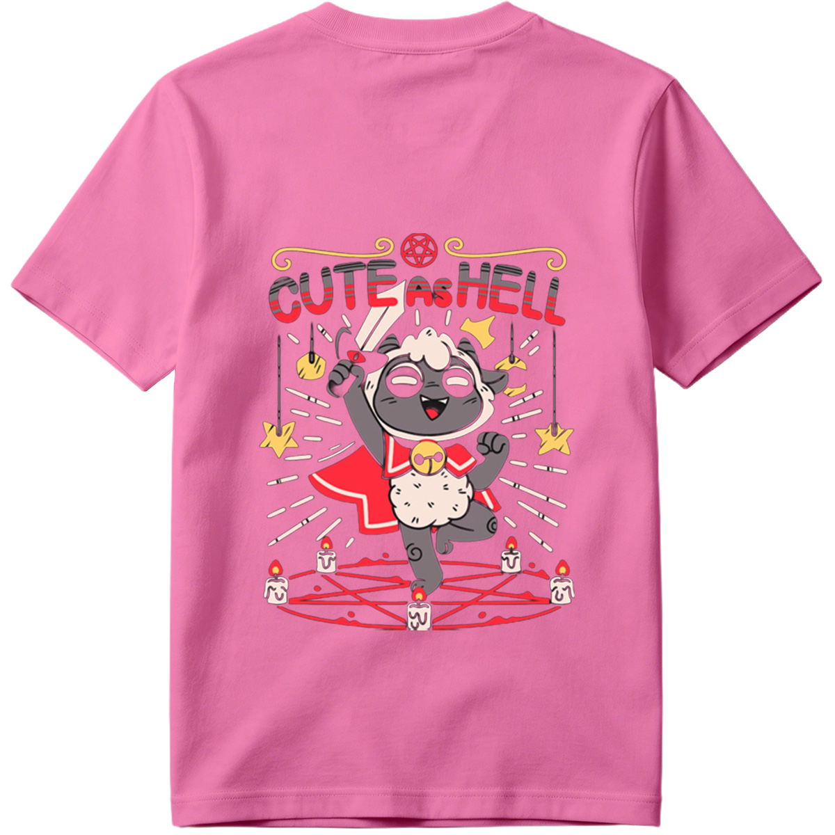 Cute as Hell: Devilish Sheep Character Design - Tee