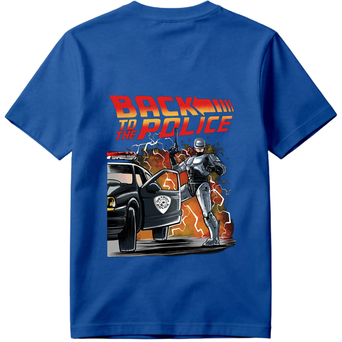 Back to the Police: RoboCop and Detroit Police Car - Tee