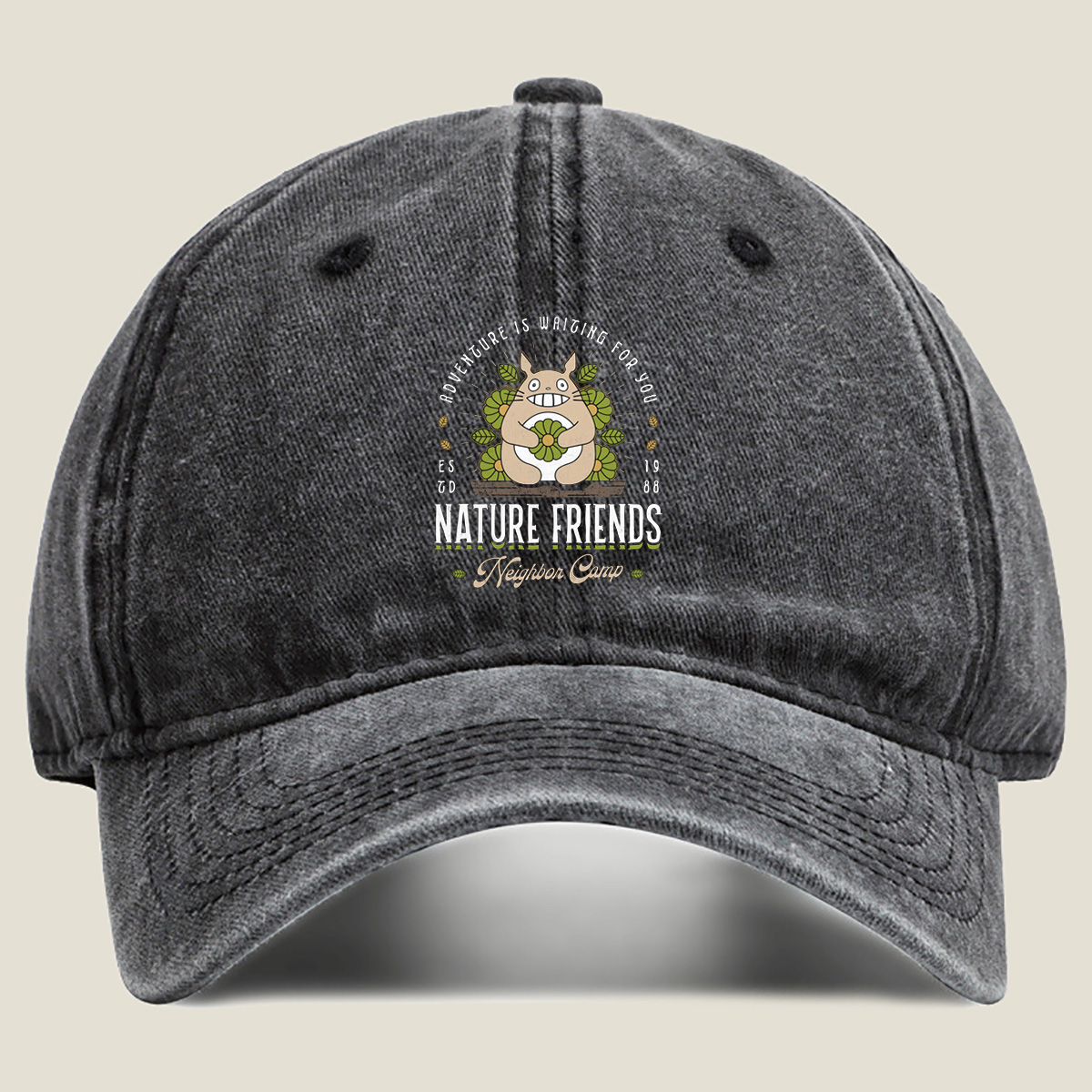Totoro Nature Friends Neighbor Camp - Washed Denim - Baseball Cap