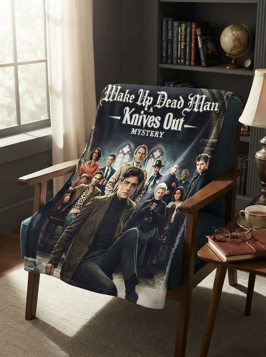 Custom Photo Flannel Fleece Throw Blanket Personalized Movie Mystery Cast Portrait Ultra Soft Warm Anti-Pilling Cozy