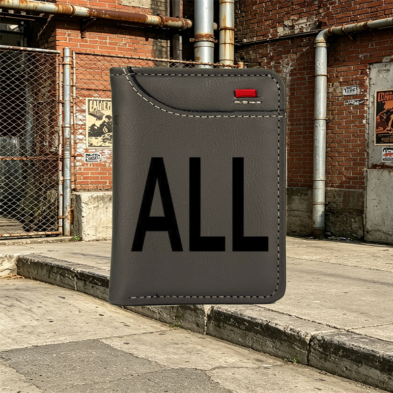 Unisex Vertical Wallet with Abstract Line Art Design – Minimalist Long Wallet for Daily Use, Perfect for Students and Urban Professionals Seeking Stylish and Functional Accessory