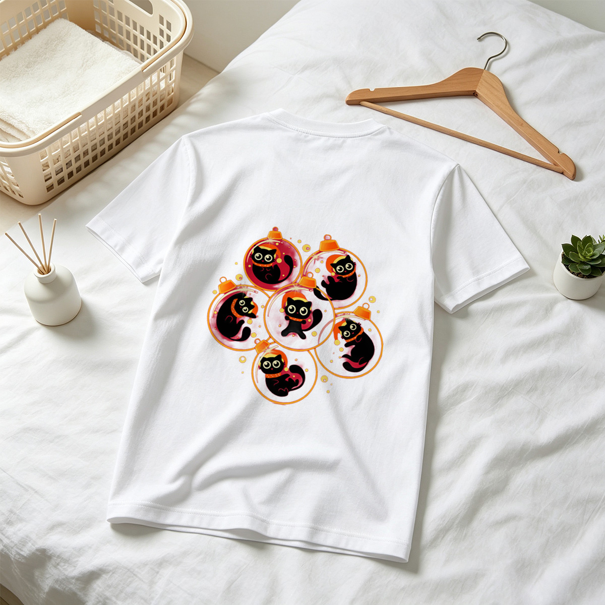 Black Cat Christmas Ornaments - Tee