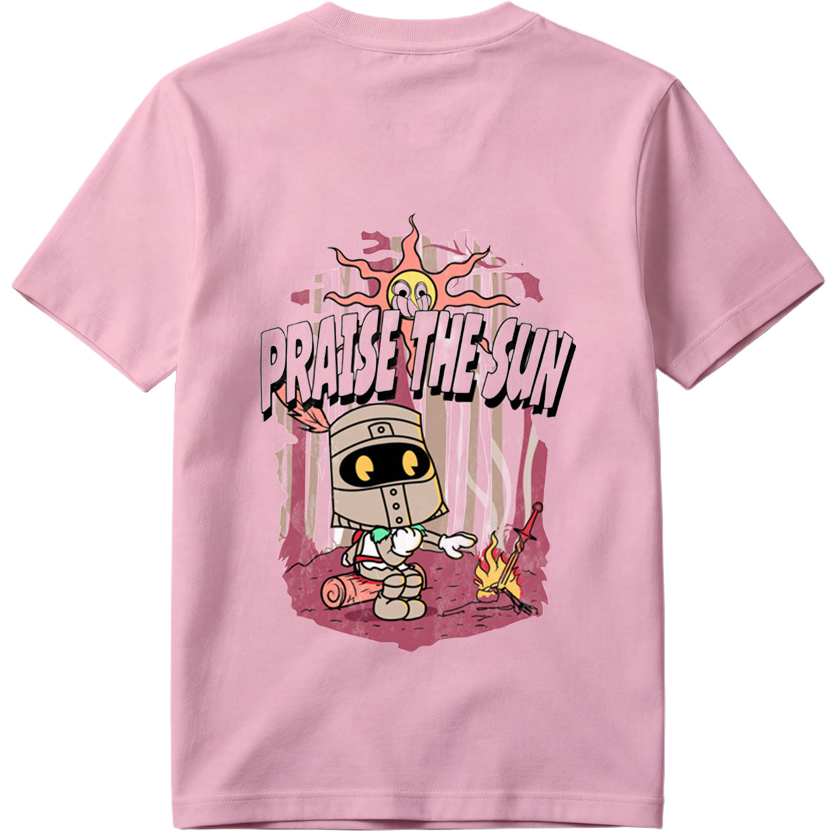 Praise the Sun - Knight and Sun Character Art - Tee