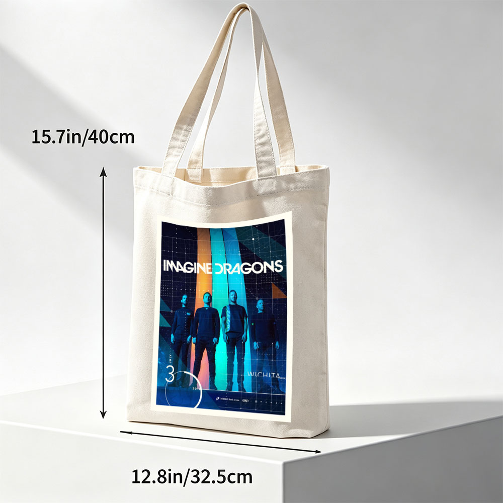 Imagine Dragons Live Performance in Wichita 2016 Concert Poster - Canvas tote bags