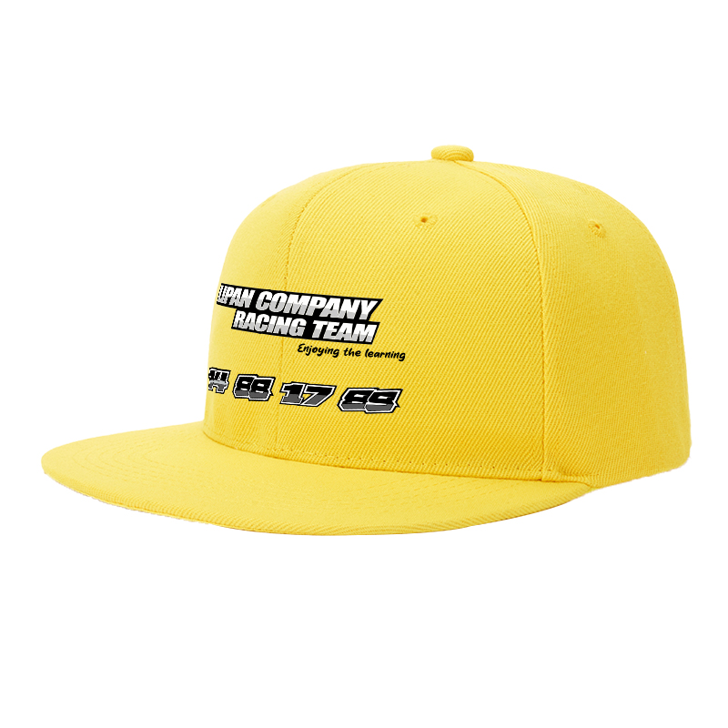 Flat Brim Baseball Cap Lipan Company Racing Team Logo Streetwear Underground Skate Style for Basketball Court Skate Park Urban Riders and Rap Artists