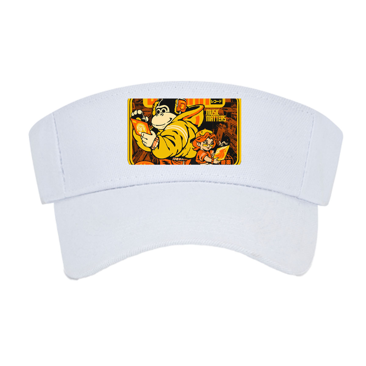 Banana Records: Monkey DJ and Girl with Vinyl, Music Matters 94'25' -  Visor cap
