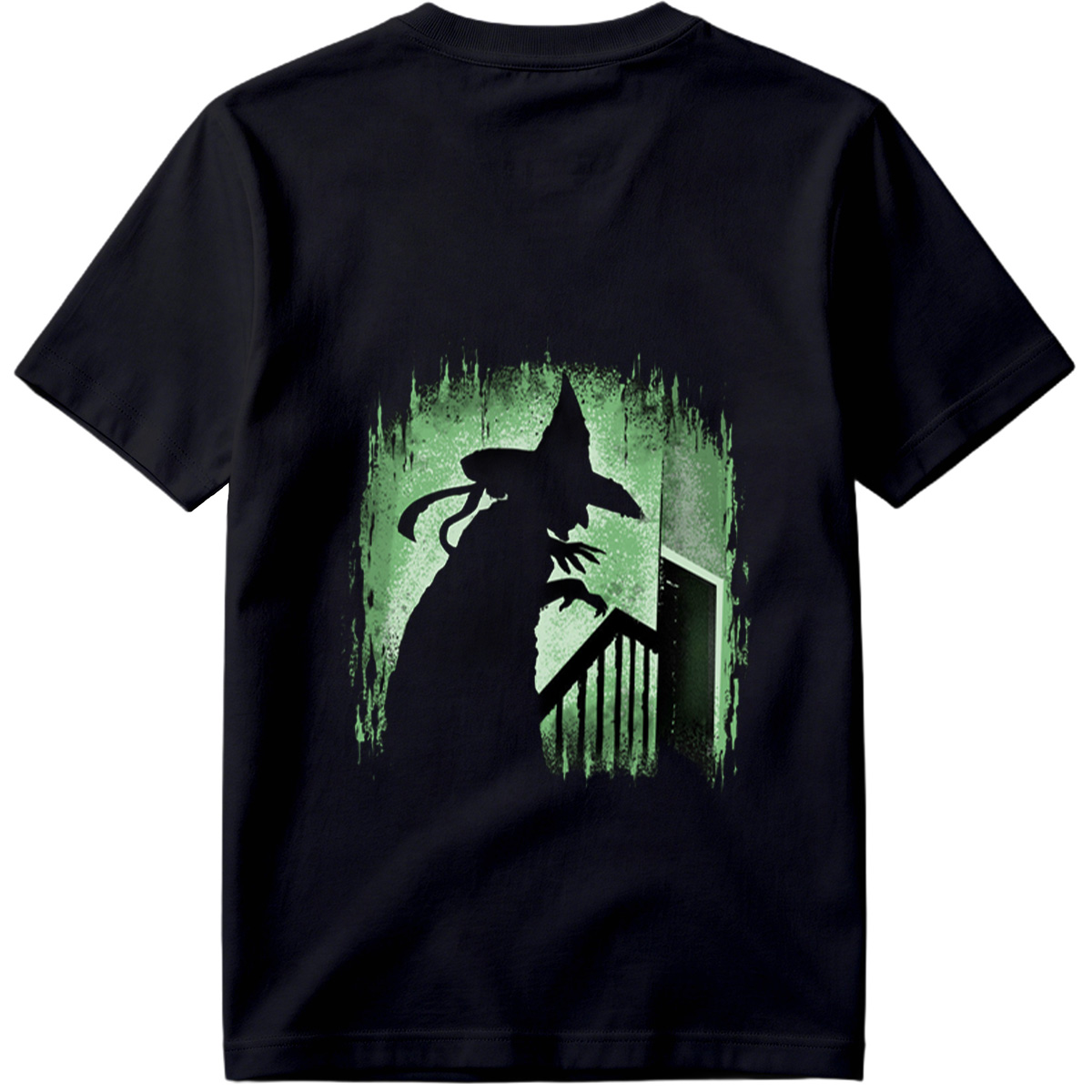 Witch Silhouette in Green Glow - Tee