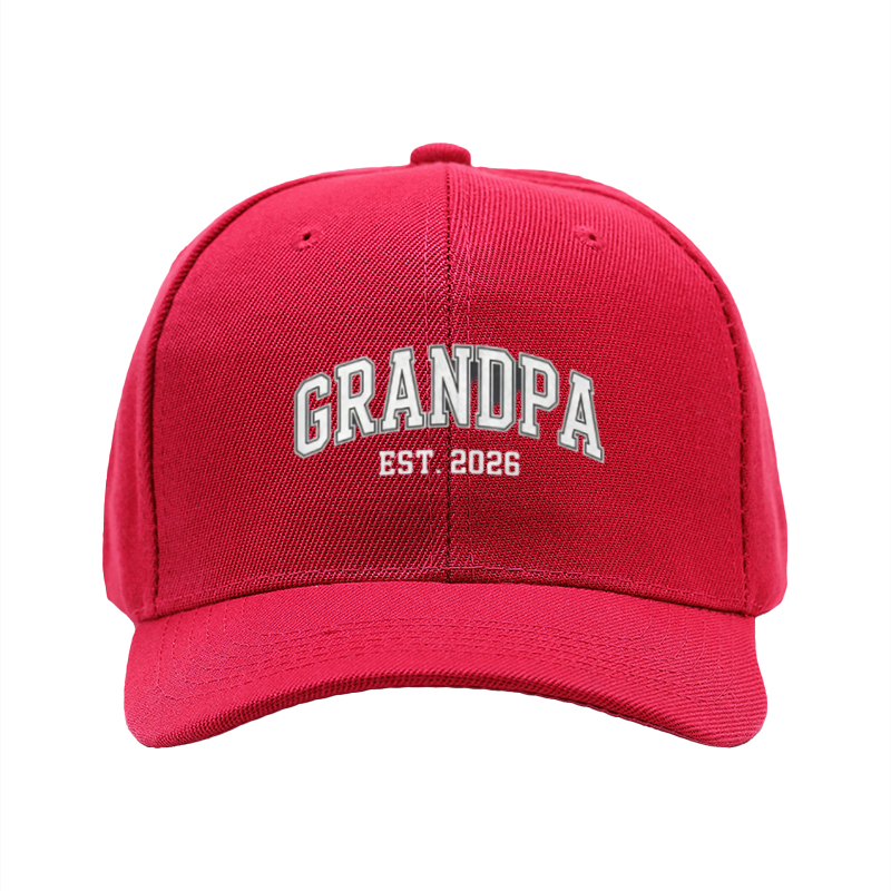 1pc New Baseball Cap Grandpa Est. 2026 Print Unisex Adjustable Hat for Outdoor Activities Adults Casual Wear Fashion Statement Accessory