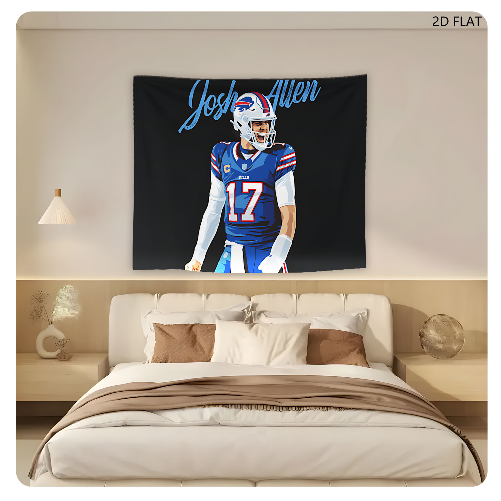 Josh Allen, Buffalo Bills Quarterback #17, NFL Football Player - Tapestry