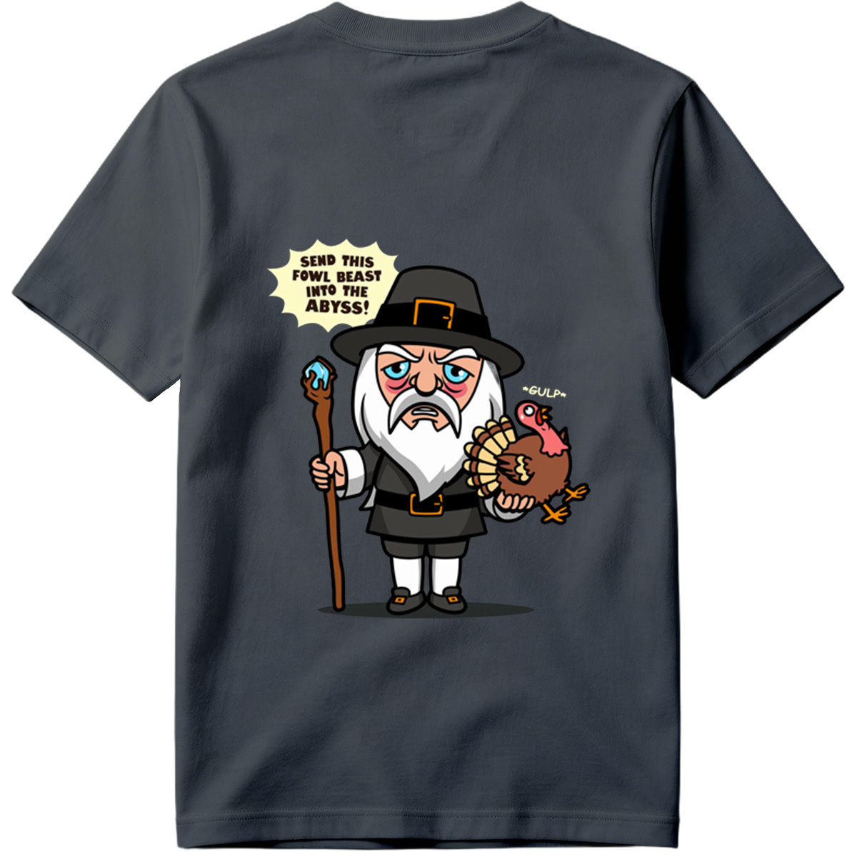 Pilgrim Wizard and Turkey - Tee
