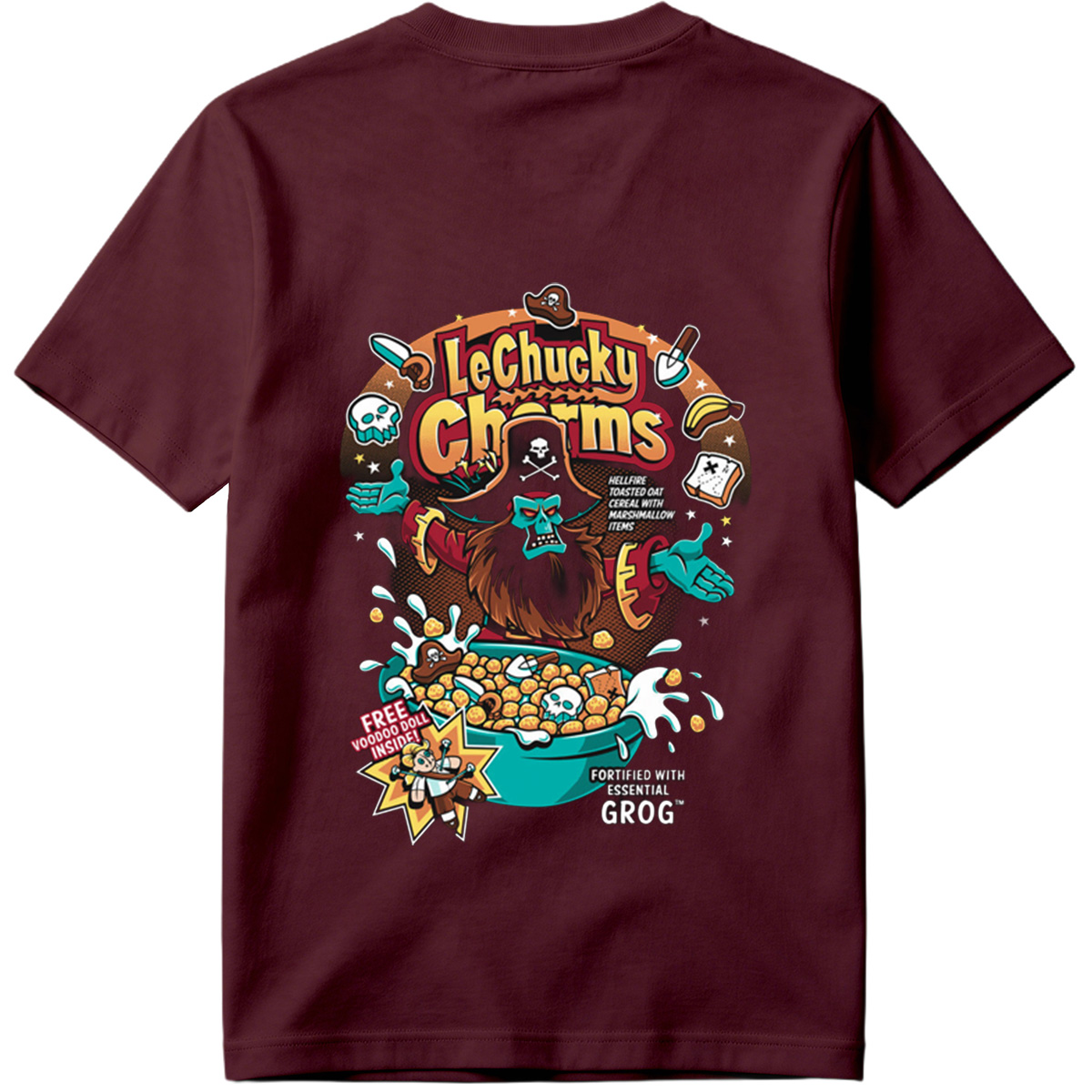 LeChucky Charms: Hellfire Toasted Oat Cereal with Voodoo Doll and Grog - Tee