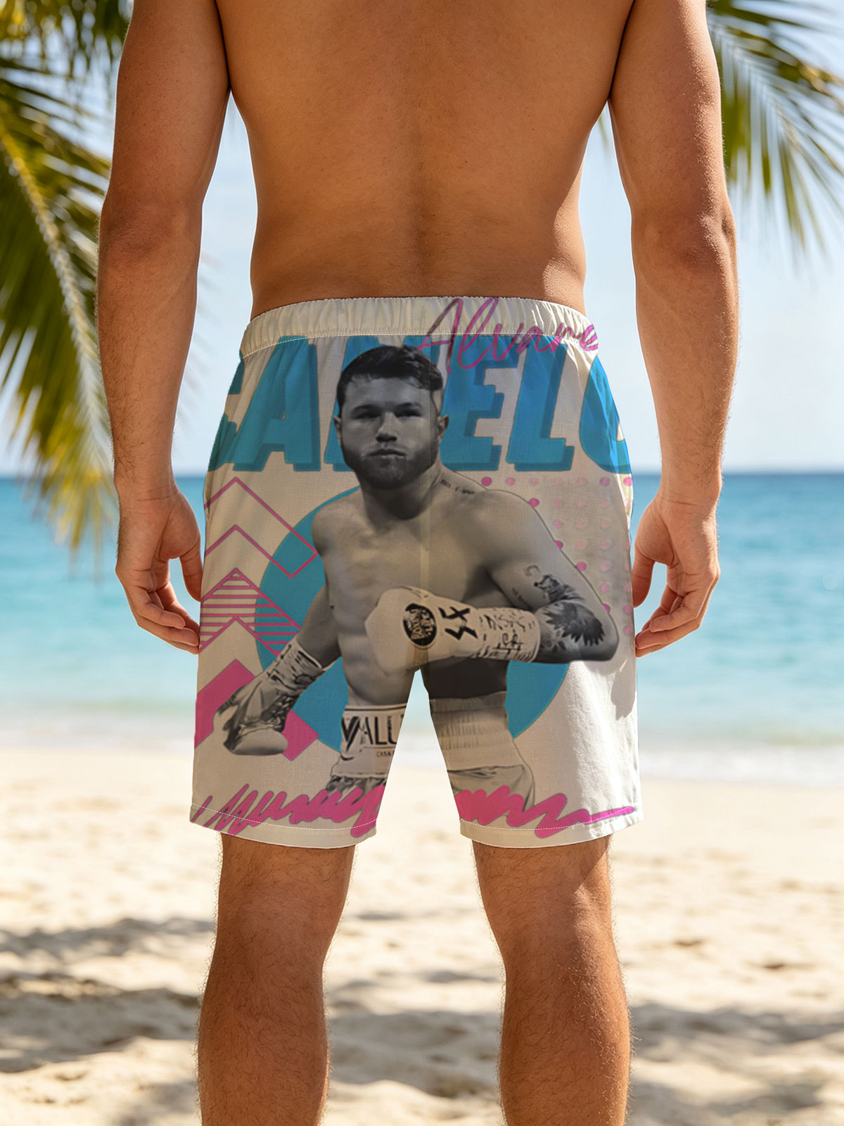 Canelo Alvarez: Boxing Champion in Action -  Beach shorts
