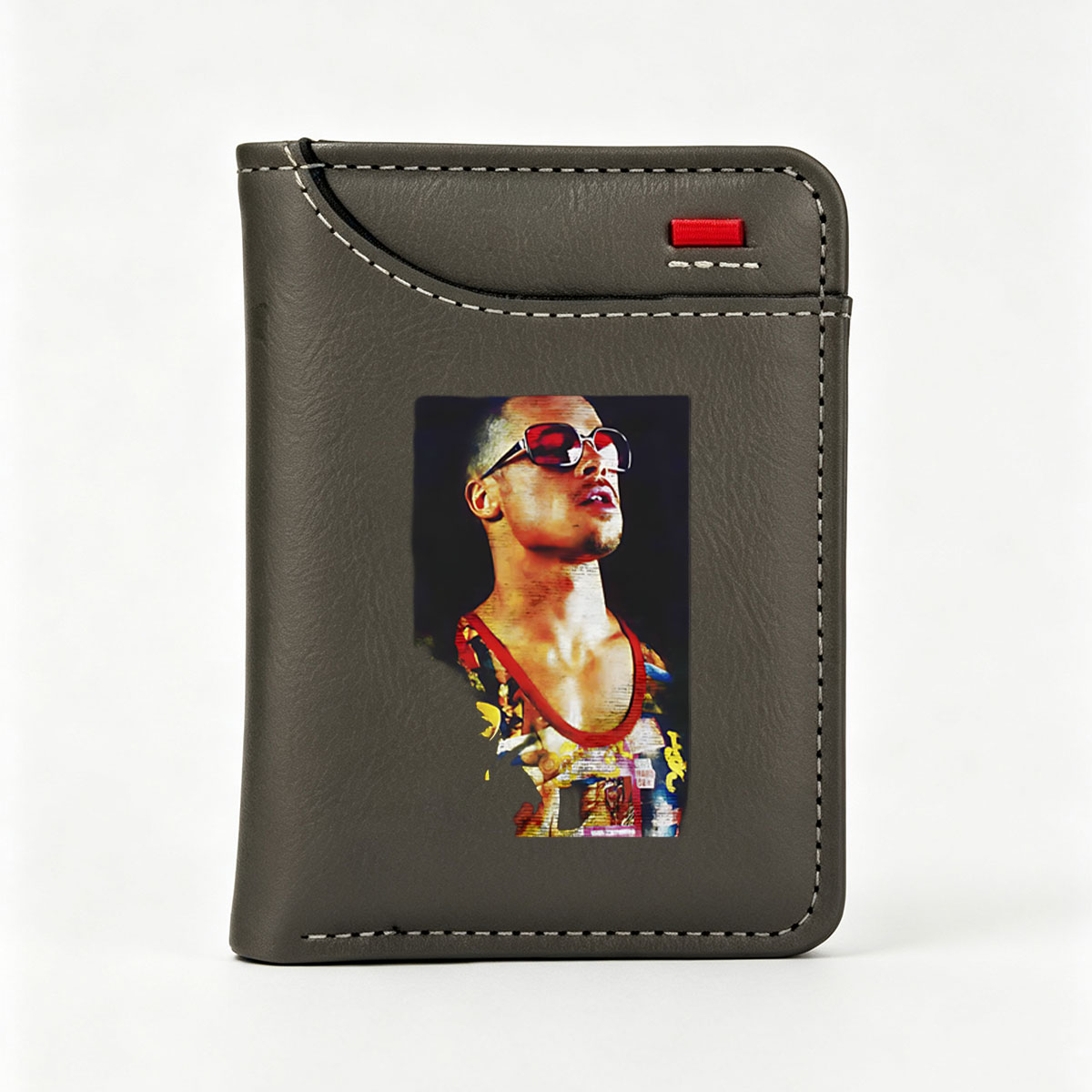Sunglasses-Wearing Man in Vibrant Tank Top - Vertical Style Wallet