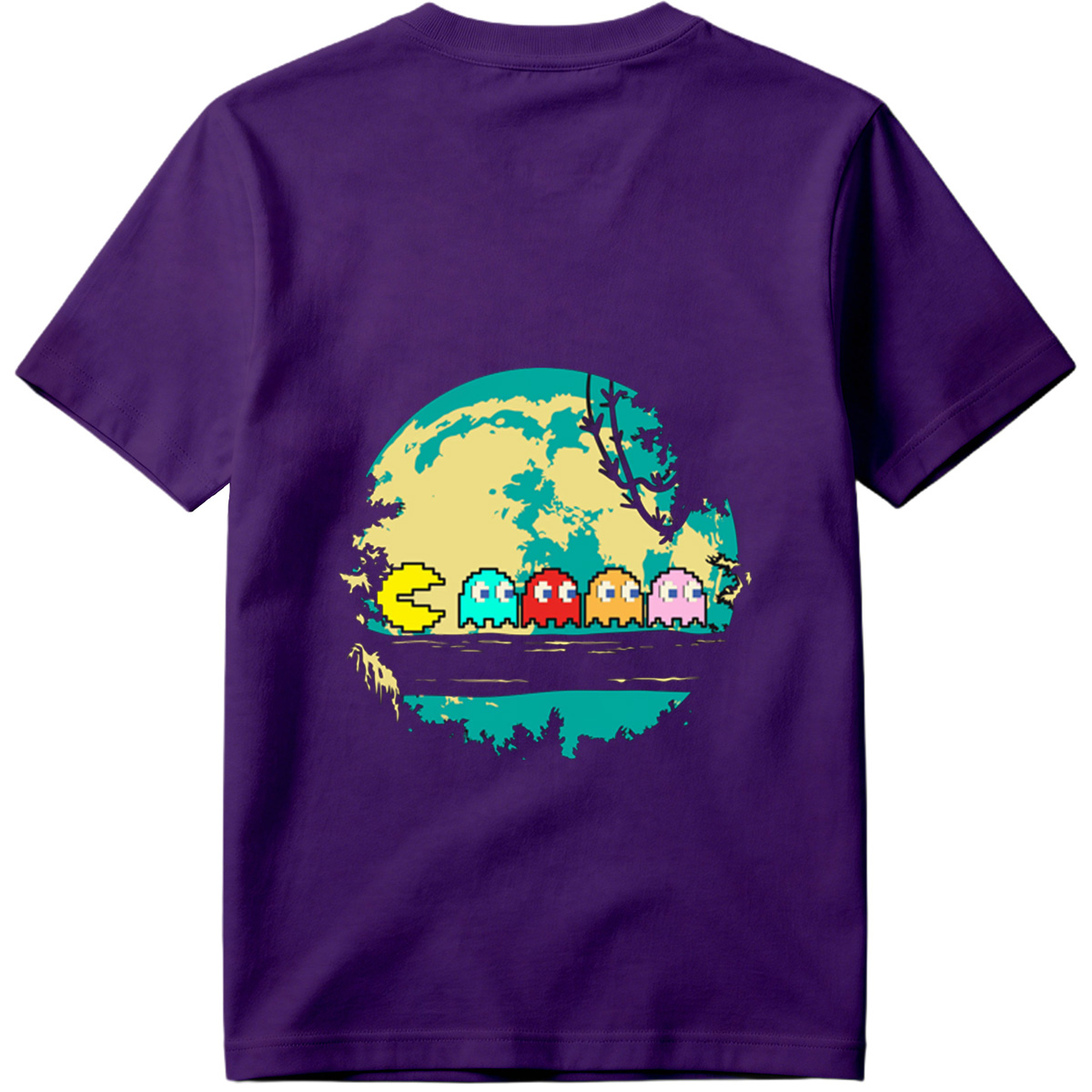 Pac-Man and Ghosts Under the Moon - Tee