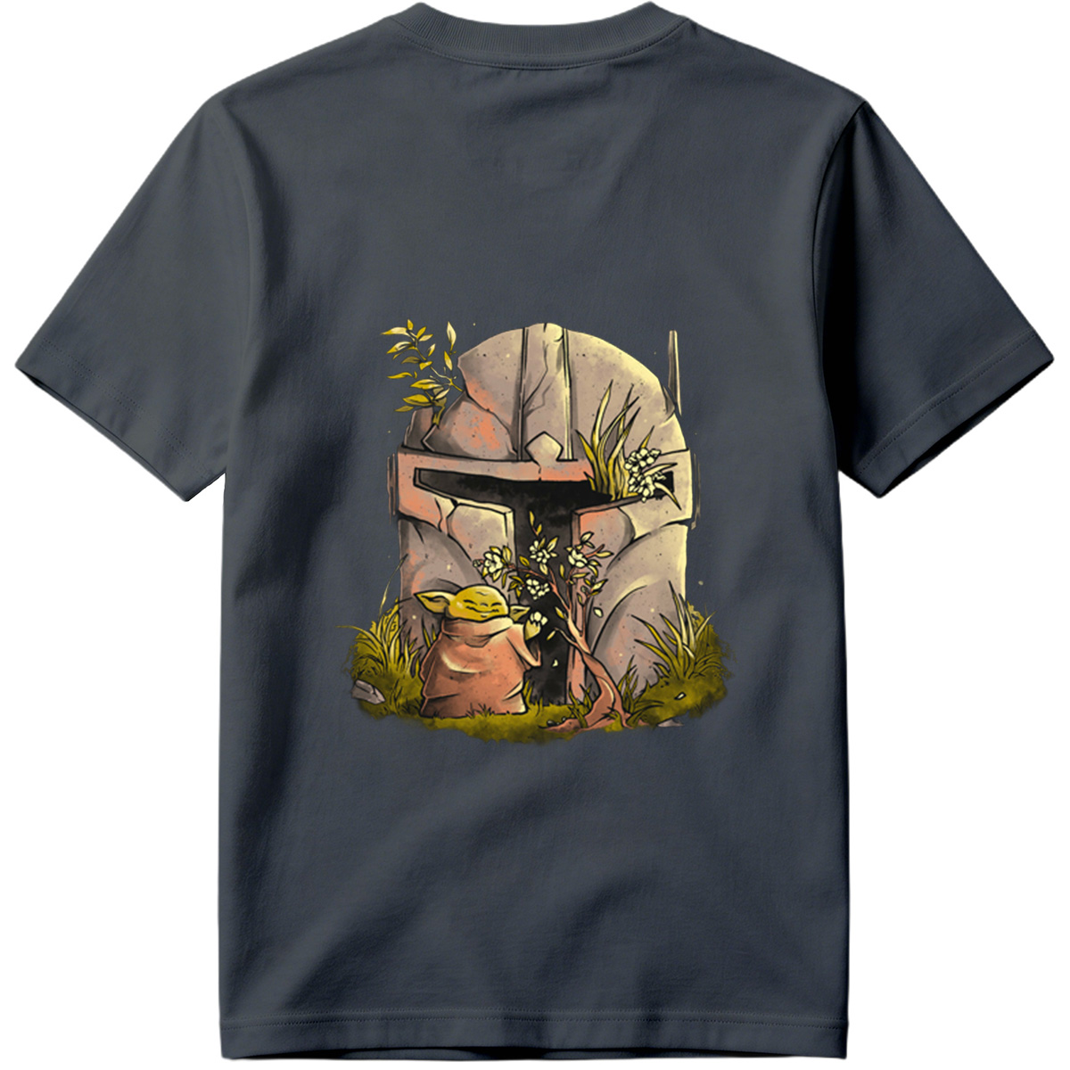 Yoda and Mandalorian Helmet Garden - Tee