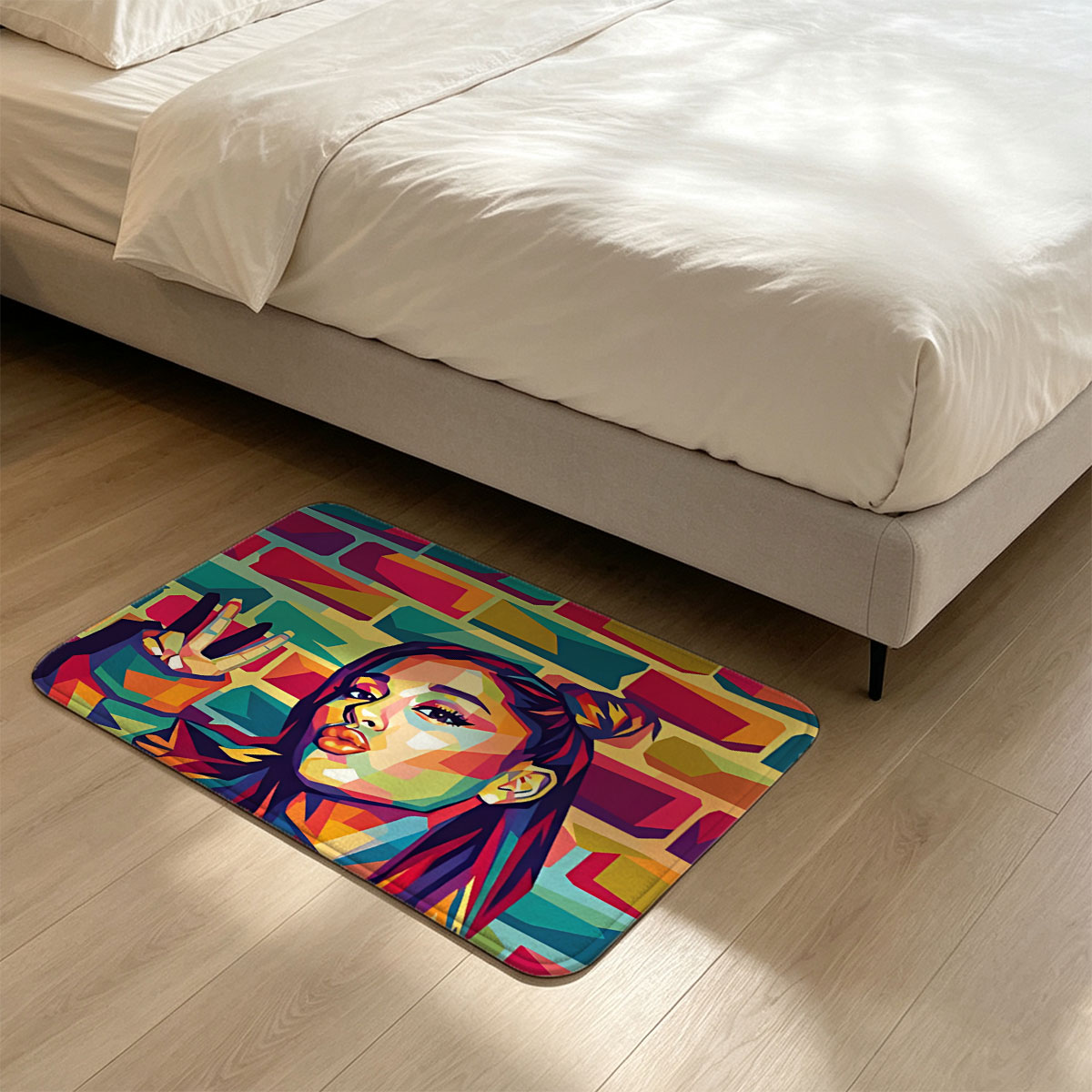 Ariana Grande Pop Art Portrait - Flannel floor mat