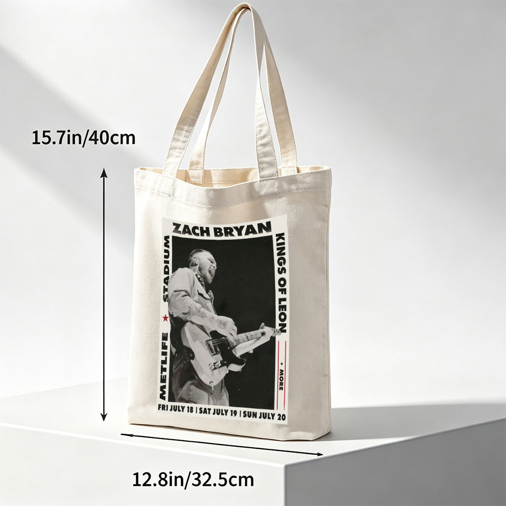Zach Bryan Live Performance at MetLife Stadium with Kings of Leon and More - Canvas tote bags