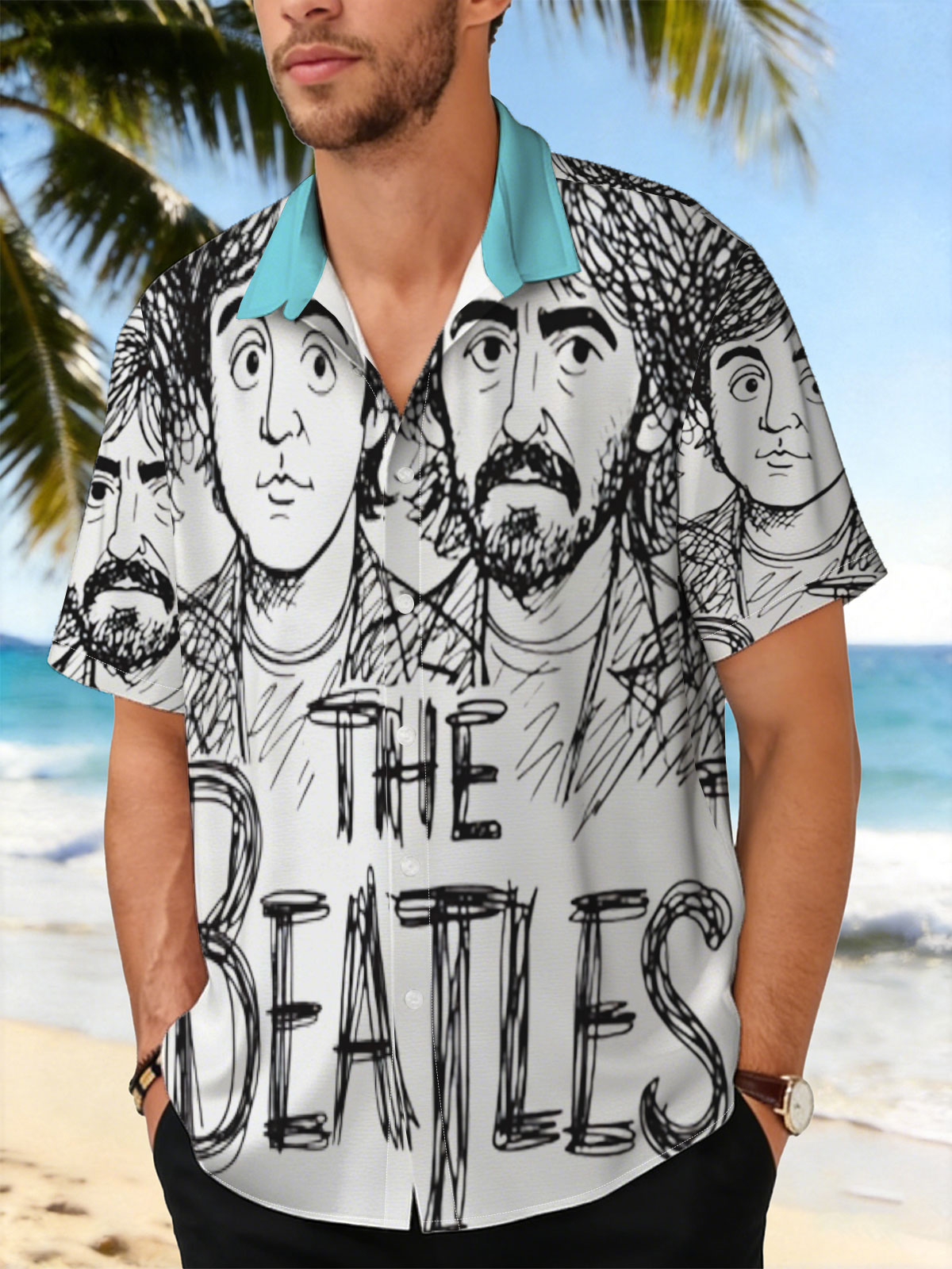 The Beatles Band Members Portrait Sketch -  Shirt