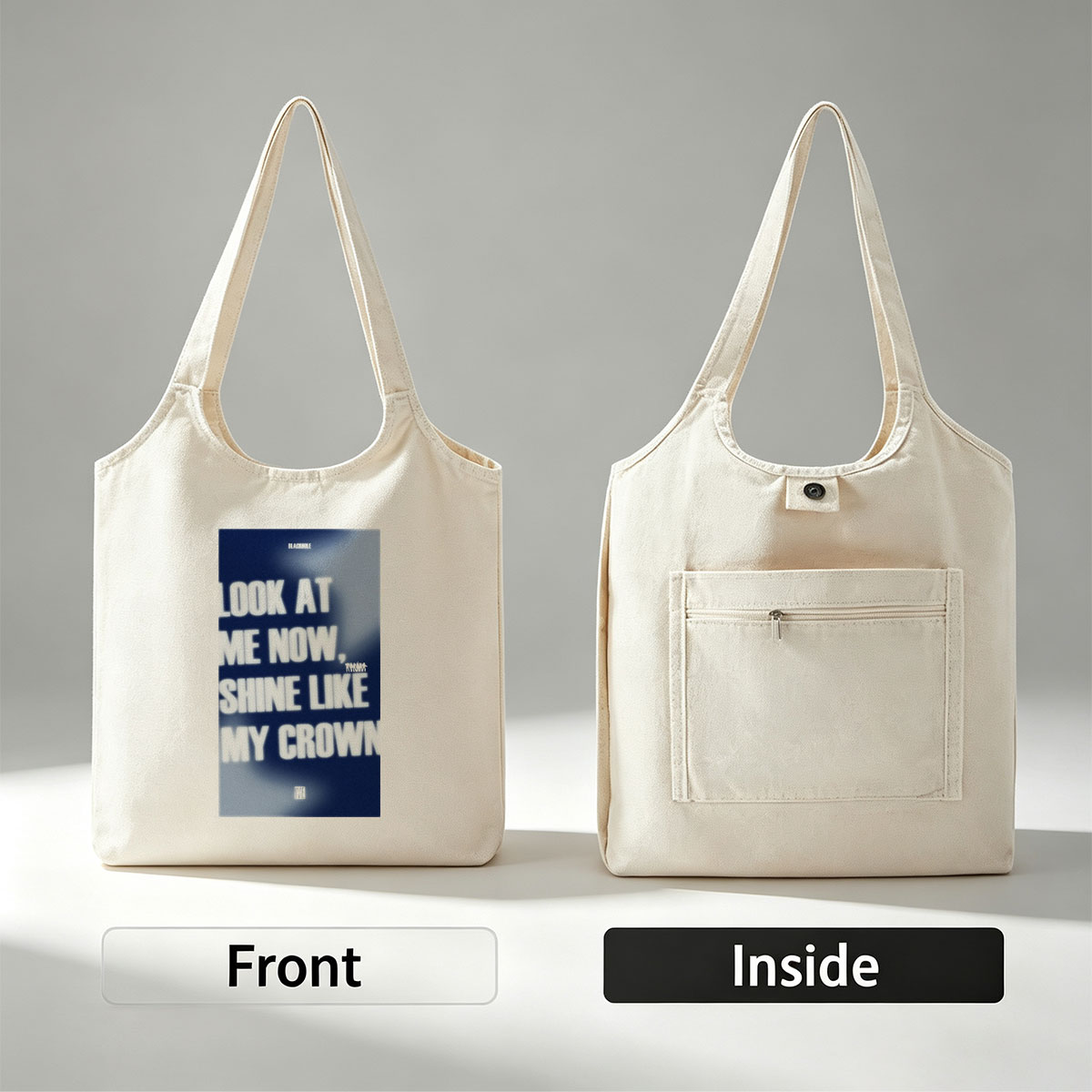 IVE Look at Me Now Shine Like My Crown Album Cover Art - Canvas shoulder bags/