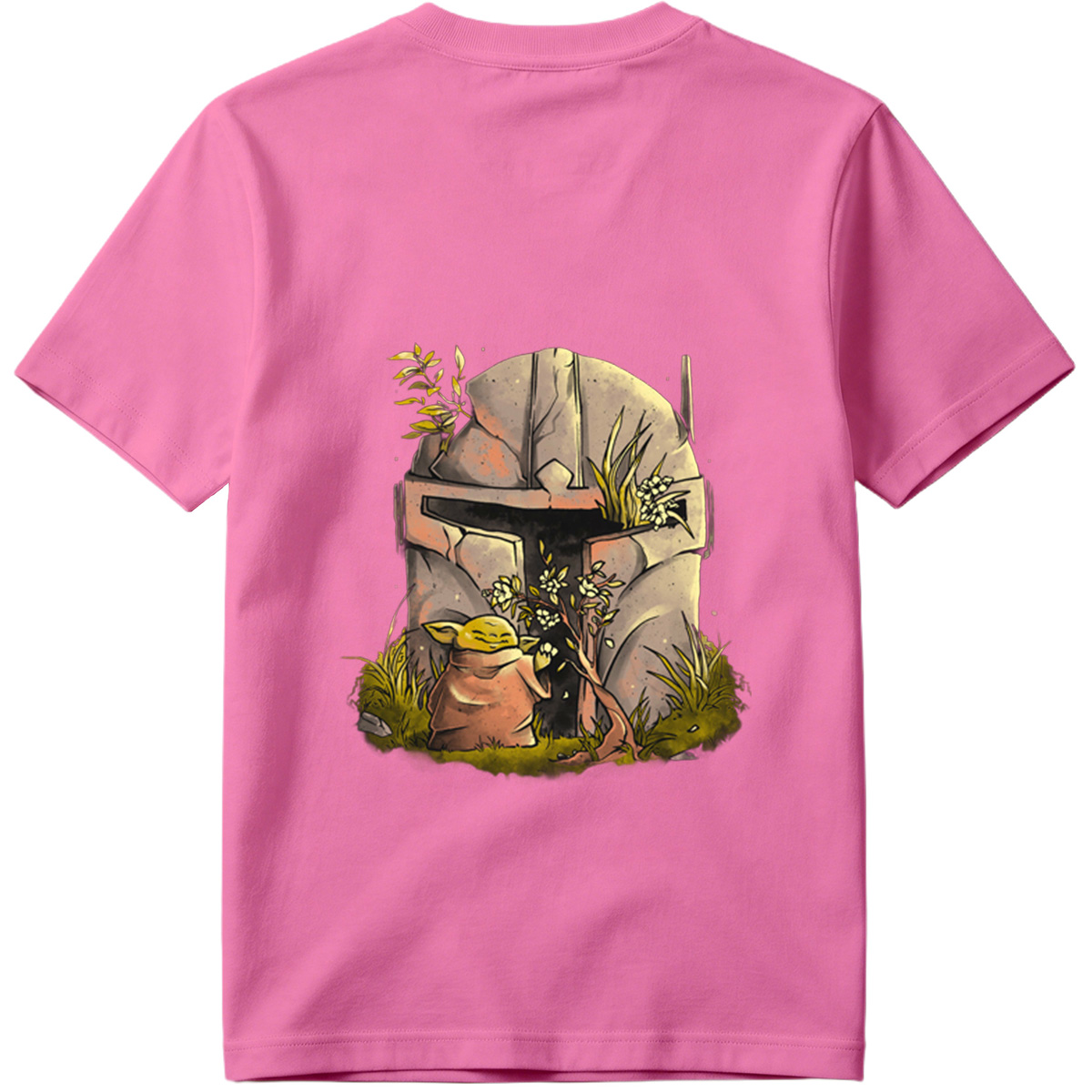 Yoda and Mandalorian Helmet Garden - Tee