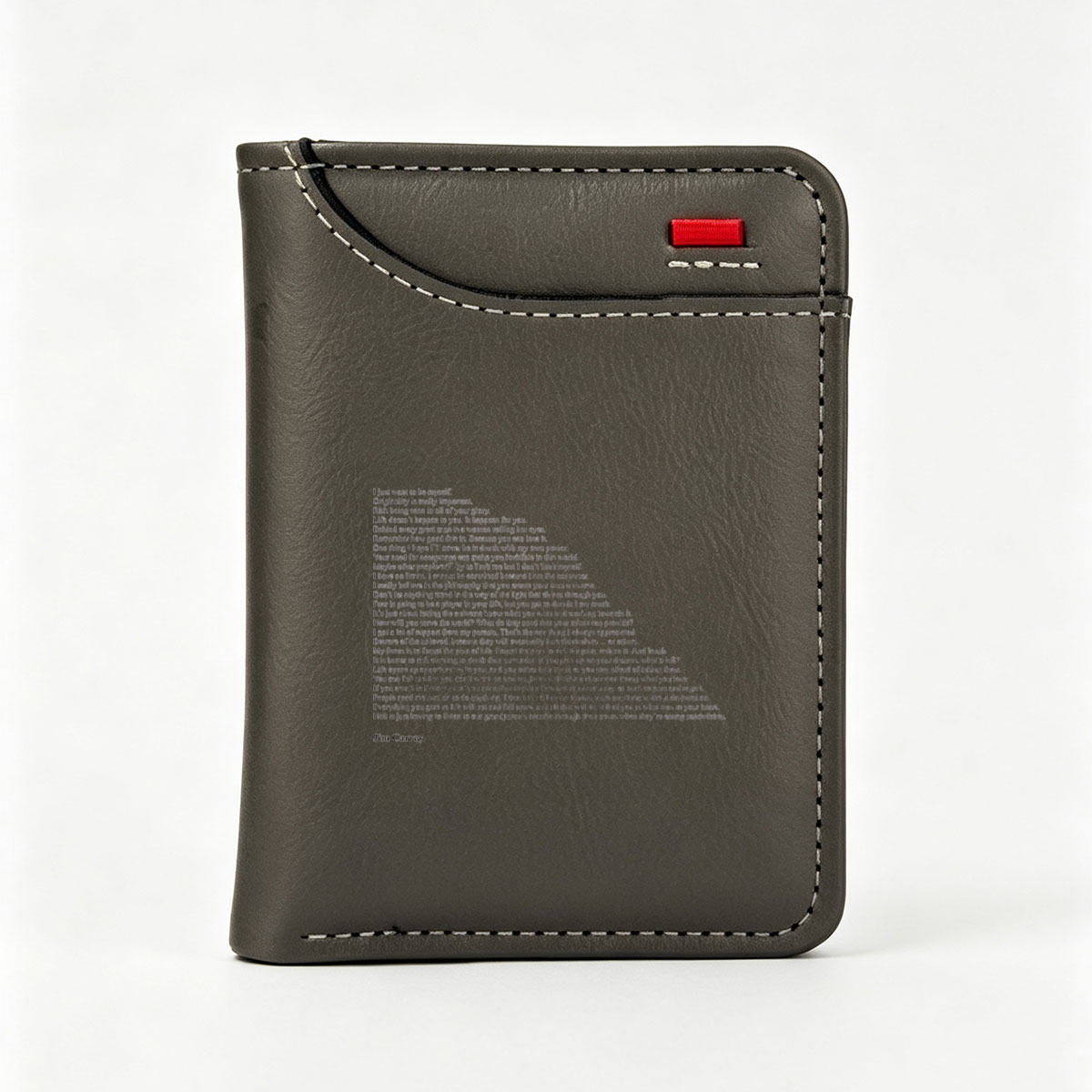 Jim Carrey's Inspirational Quote on Self-Discovery and Authenticity - Vertical Style Wallet
