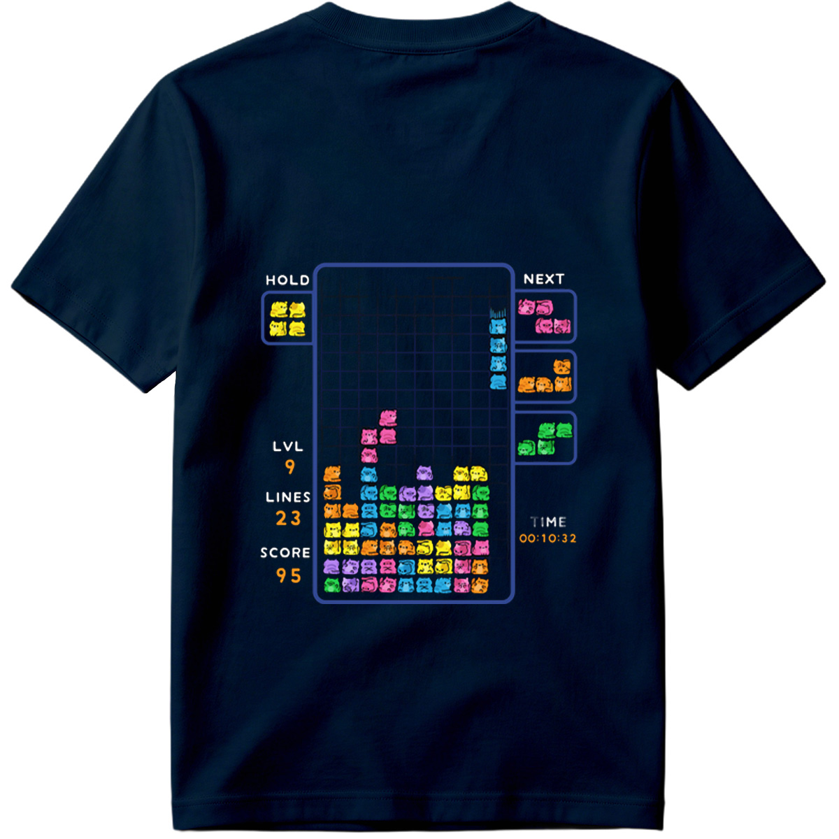 Cat Tetris: Level 9 Action - Tee