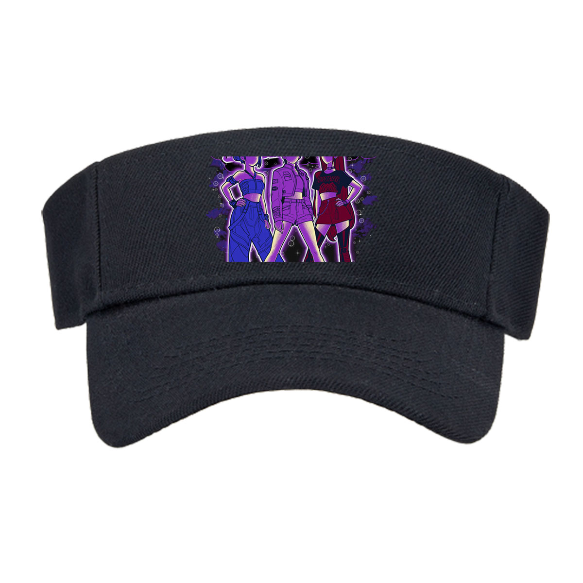 Huntrix: Three Stylish Characters in Vibrant Outfits with Futuristic Aesthetic -  Visor cap
