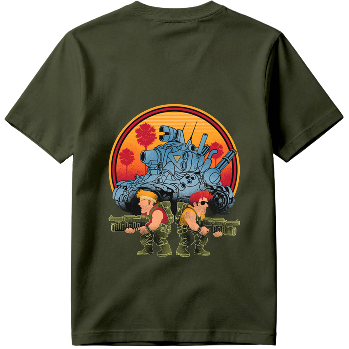 Double Dragon: Billy and Jimmy with Tank in Sunset - Tee