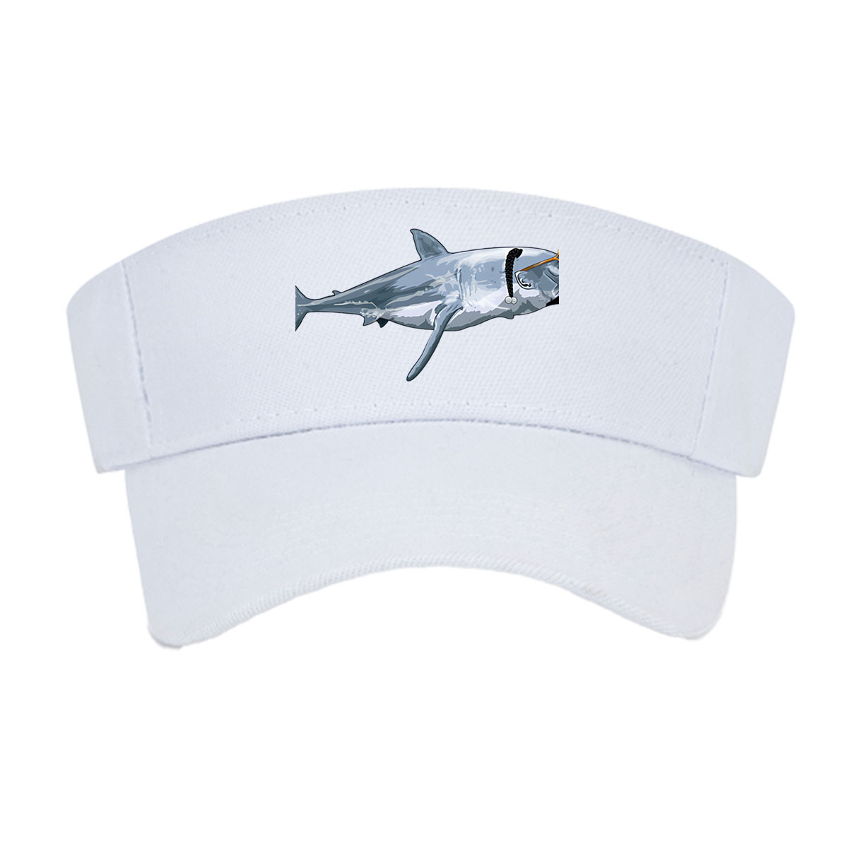 Pirate Shark with Eyepatch and Pipe -  Visor cap