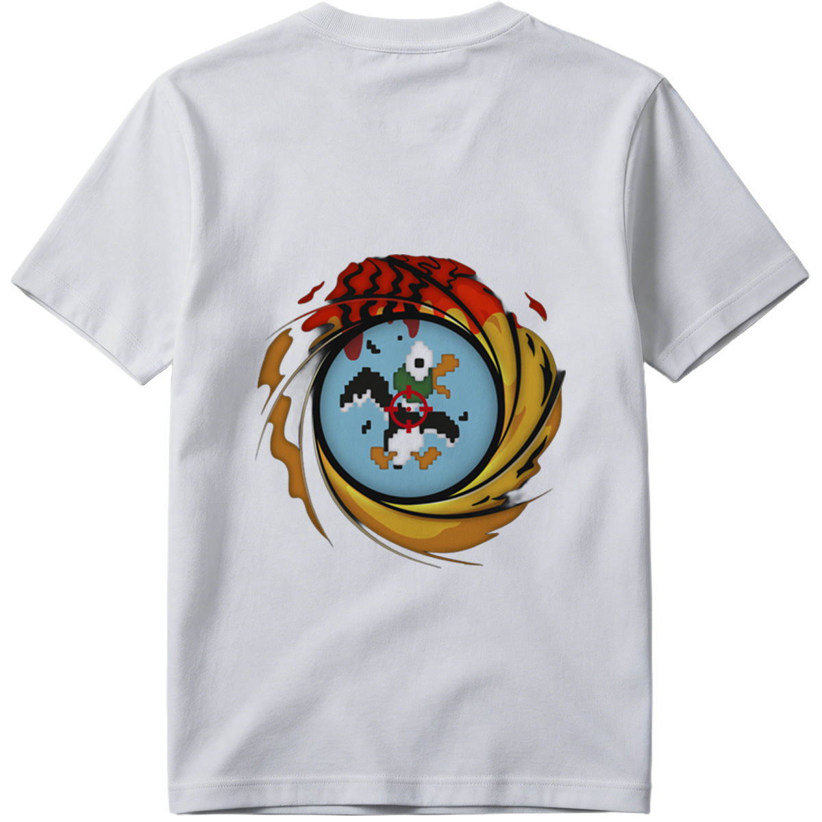 Duck Hunt: Pixel Duck in the Crosshairs - Tee