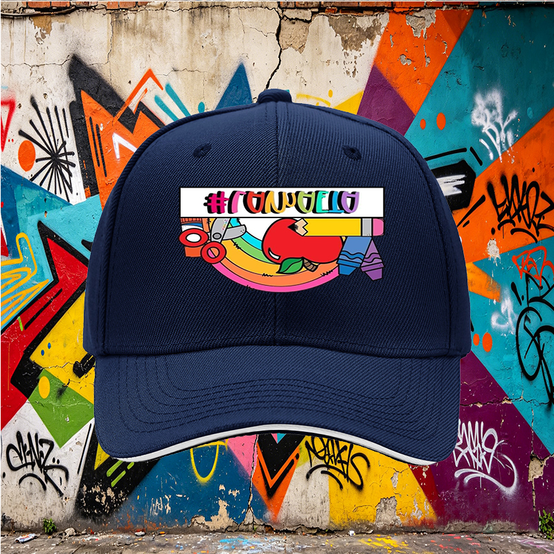 Unisex Classic Sandwich Hat with Rainbow Apple Art Print #LAMAAETA - Perfect for School Events, Art Classes, and Creative Outings - Ideal for Students, Teachers, and Art Enthusiasts