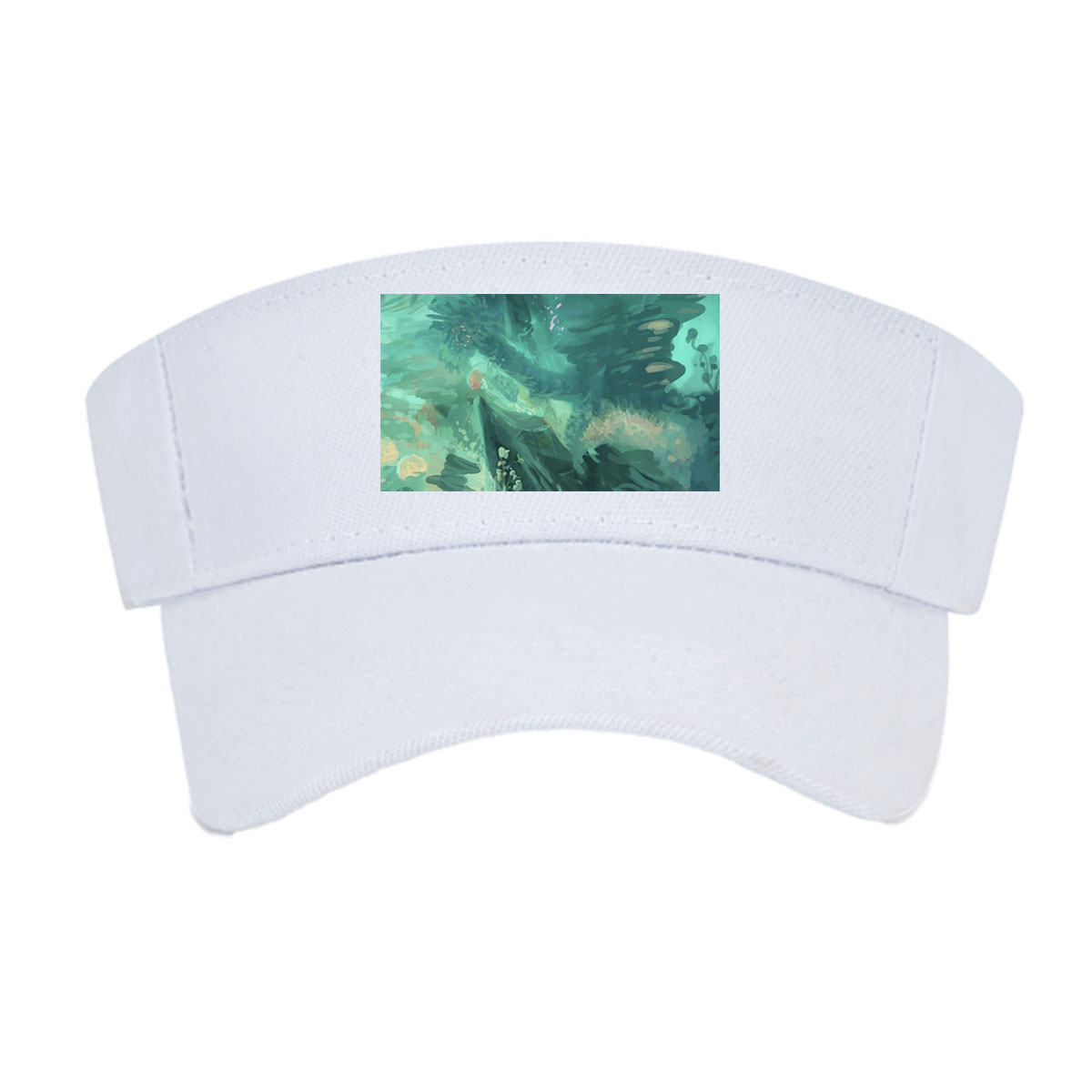 Underwater Scene with Colorful Fish and Coral -  Visor cap