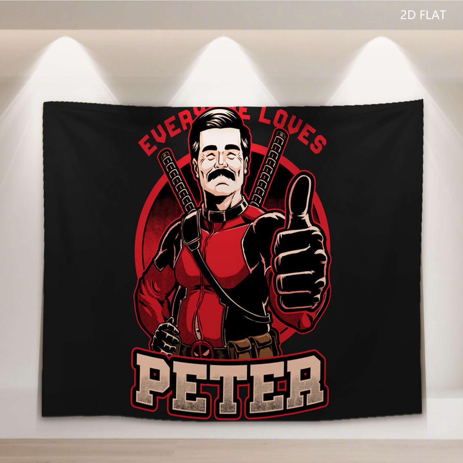 Everyone Loves Peter - Deadpool Parody Character - Tapestry