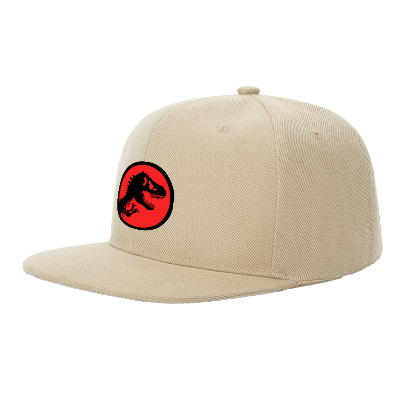 Flat Brim Baseball Cap T Rex Silhouette Red Circle Print Streetwear Underground Skate Style Basketball Court Skate Park Urban Outfit for Skaters Rappers Streetwear Enthusiasts