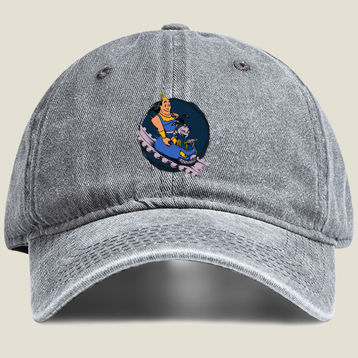He-Man and Orko Racing in a Monster Cart - Washed Denim - Baseball Cap