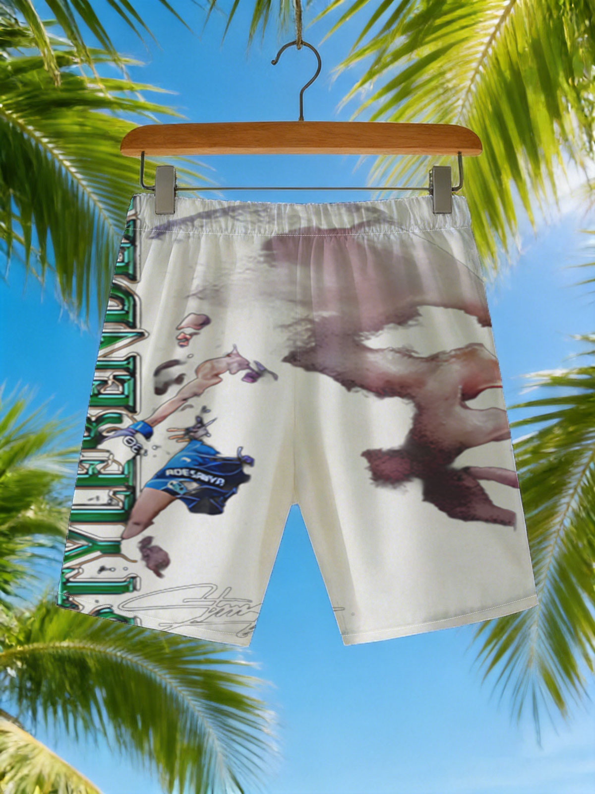 Stylerbender: Adesanya MMA Fighter Portrait -  Beach shorts