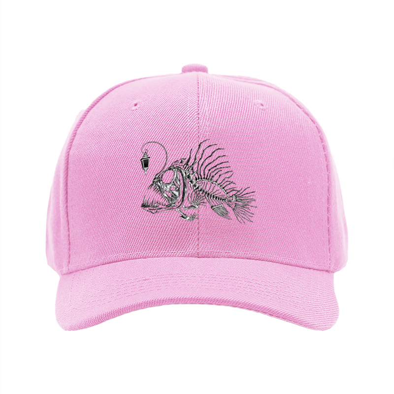 1pc New Baseball Cap with Fish Skeleton Print and Lantern Design Unisex Adjustable Hat for Outdoor Activities and Casual Wear Suitable for Adults and Teenagers