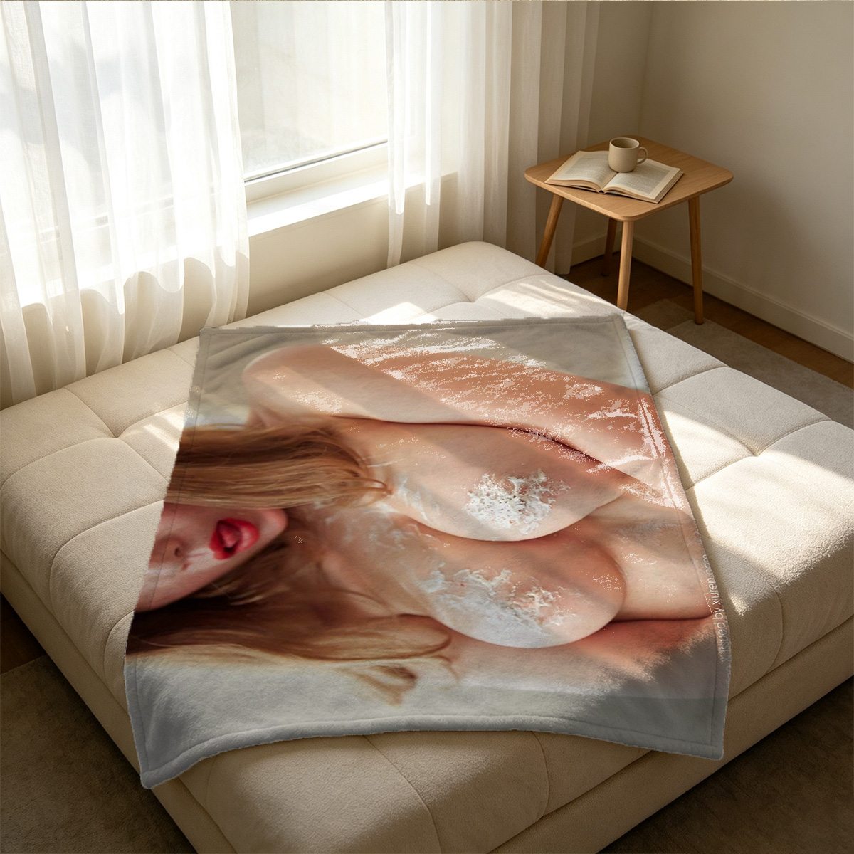 Pool Babe with 10 Ball in Bar - Blanket
