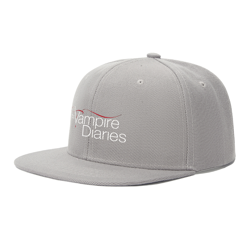 Flat Brim Baseball Cap The Vampire Diaries Logo Print Streetwear Underground Skate Style for Basketball Court Skate Park Urban Lifestyle Riders Rappers Streetwear Enthusiasts