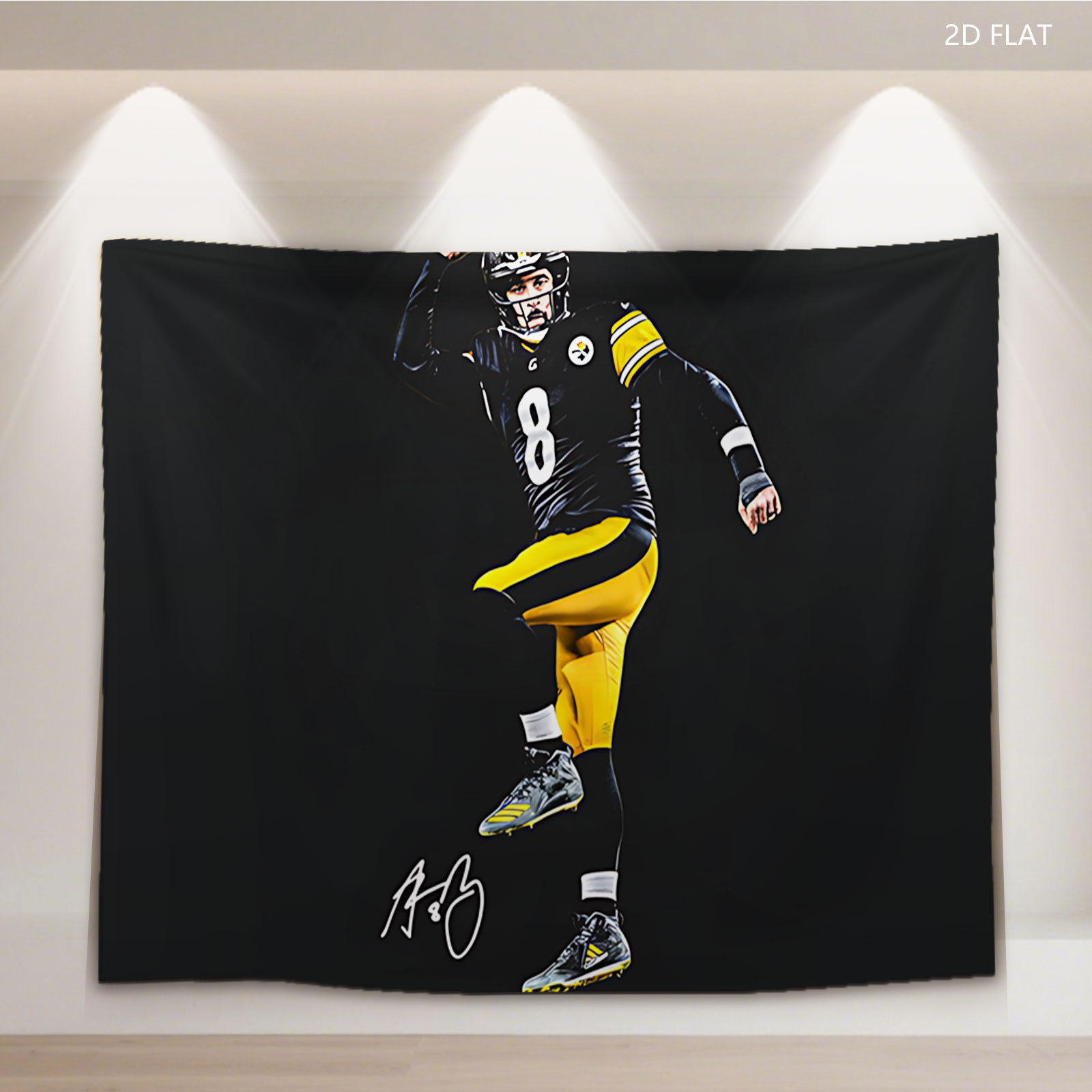 Pittsburgh Steelers Quarterback #8 Celebrating in Action - Tapestry