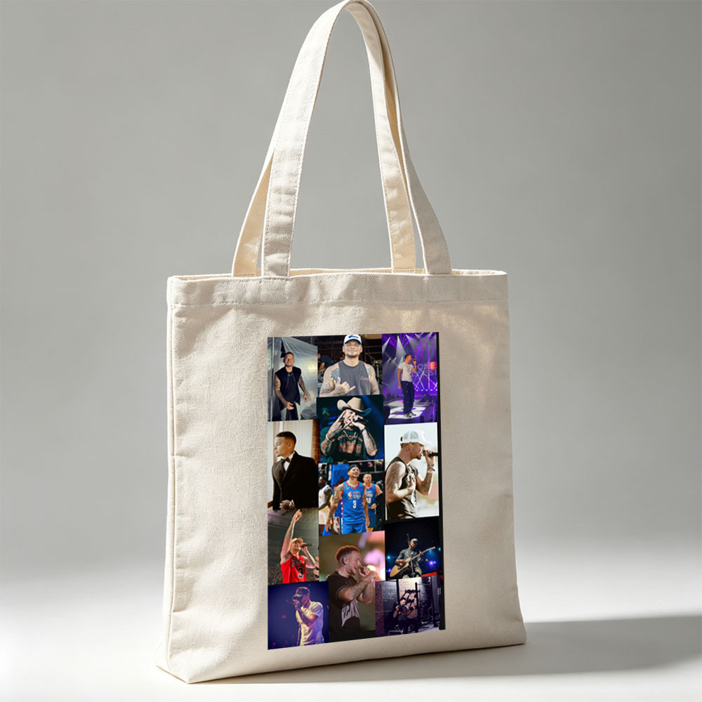 Chris Brown Live Performance and Lifestyle Moments Collage - Canvas tote bags