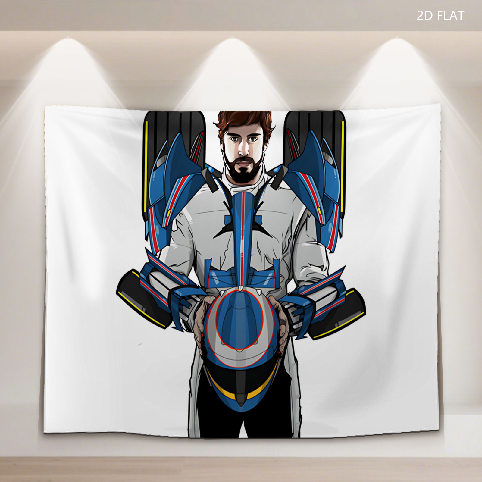 Pilot in Advanced Combat Armor Holding Helmet - Tapestry