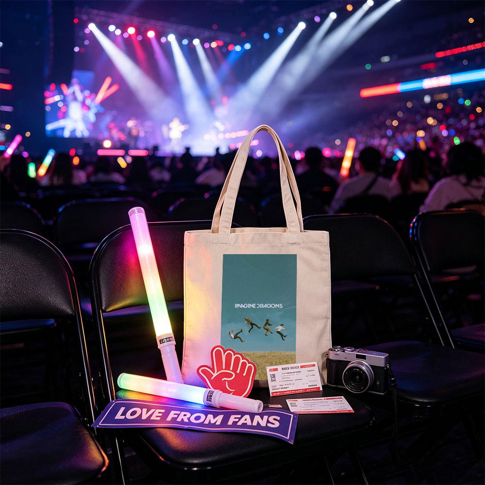 Imagine Dragons Band Members Jumping in a Field Under Blue Sky - Canvas tote bags