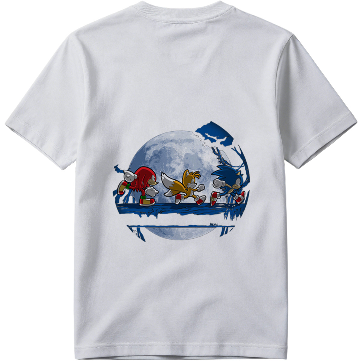 Sonic, Tails, and Knuckles Running Under the Moon - Tee