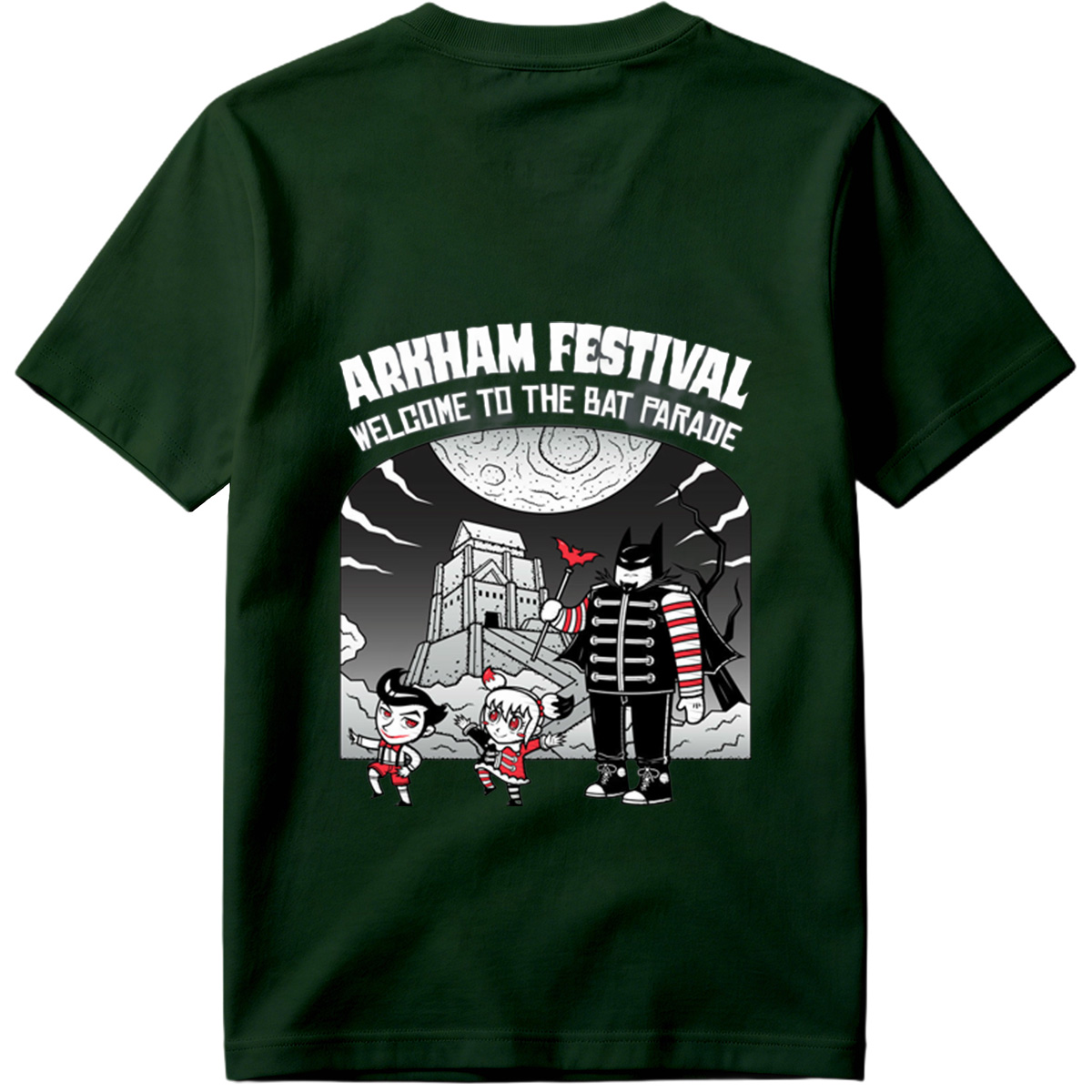 Arkham Festival: Batman, Harley Quinn, and The Joker in the Bat Parade - Tee