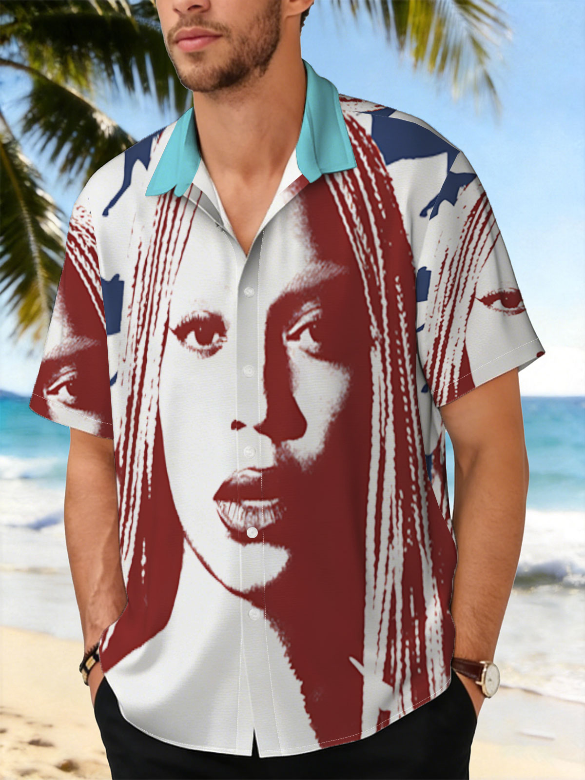 Beyoncé with Braided Hair and Horses in Background -  Shirt