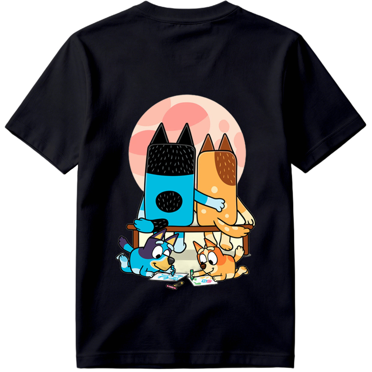 Bluey and Bingo Drawing with - Tee