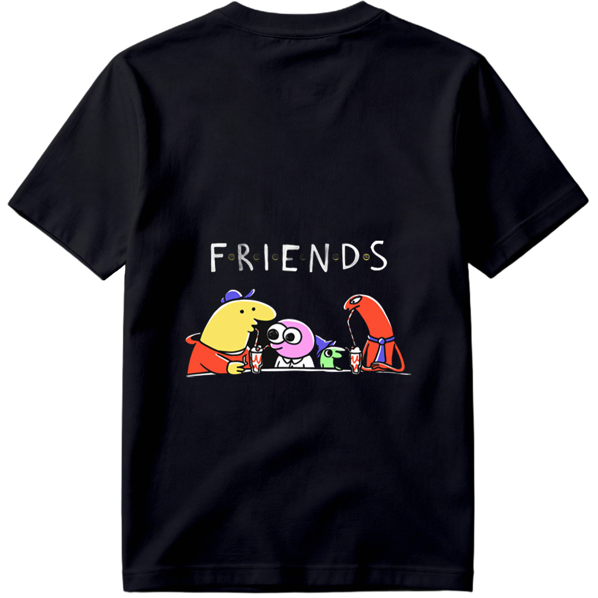 Friends: The Animated Characters Enjoying Drinks Together - Tee